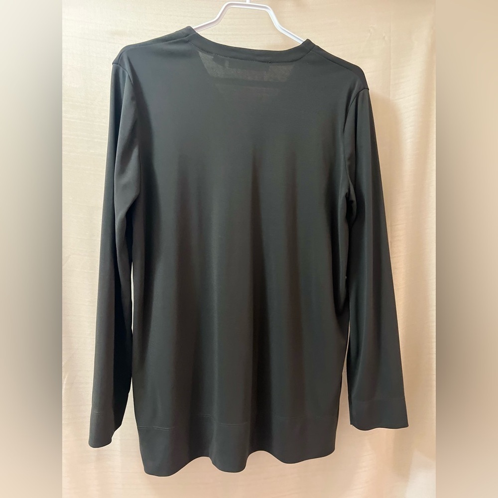 Dark green BOGO Button-Up Josephine Chaus Blouse size small classic ⚫️ - Picture 3 of 6